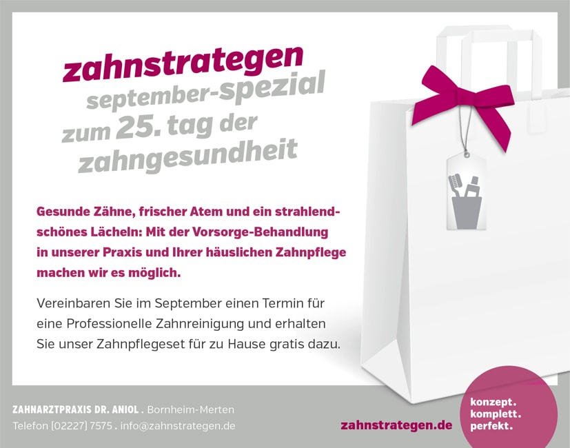 Professionelle Zahnreinigung - Aktion im September